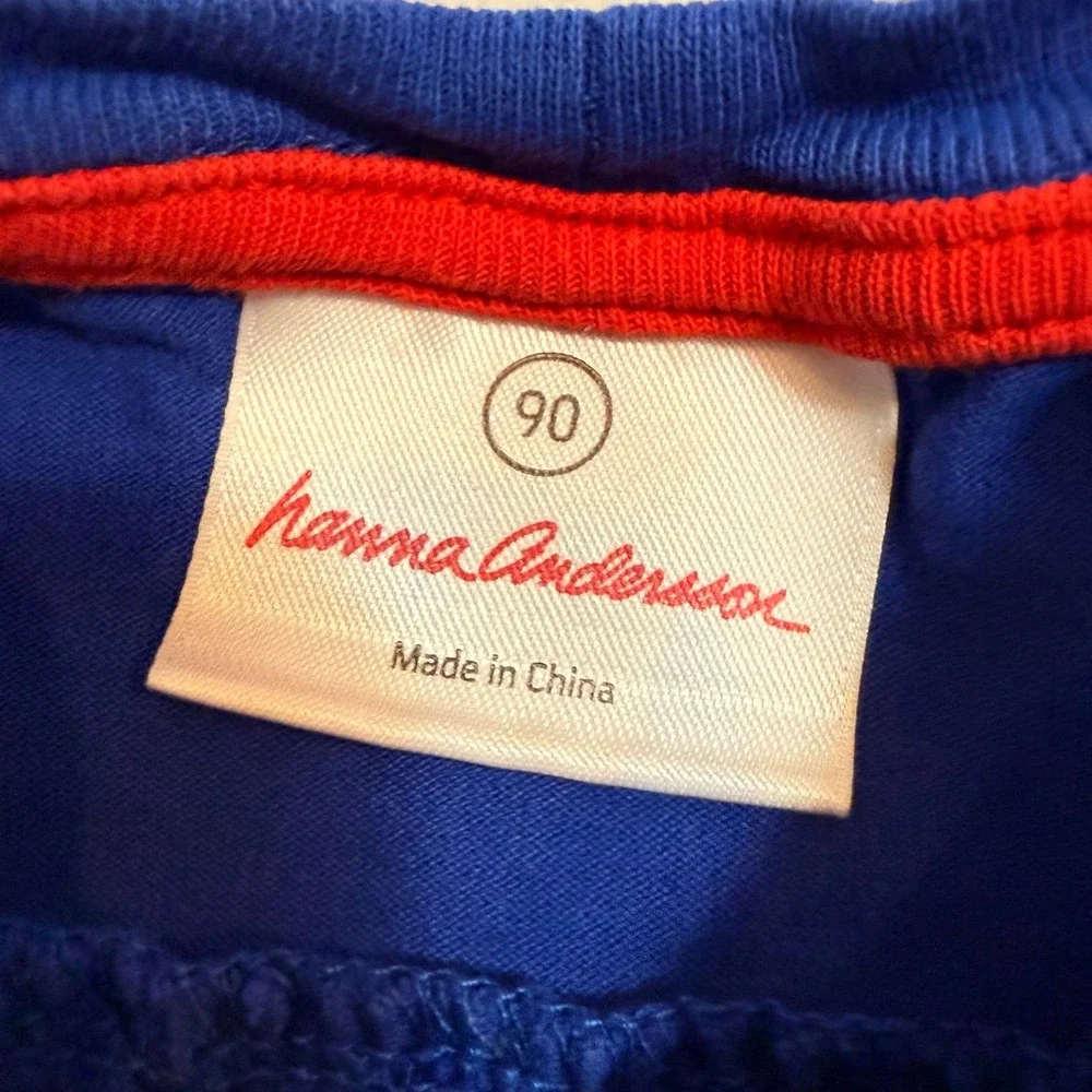 Hanna Andersson girls butterfly long sleeve‎ shirt 90/3